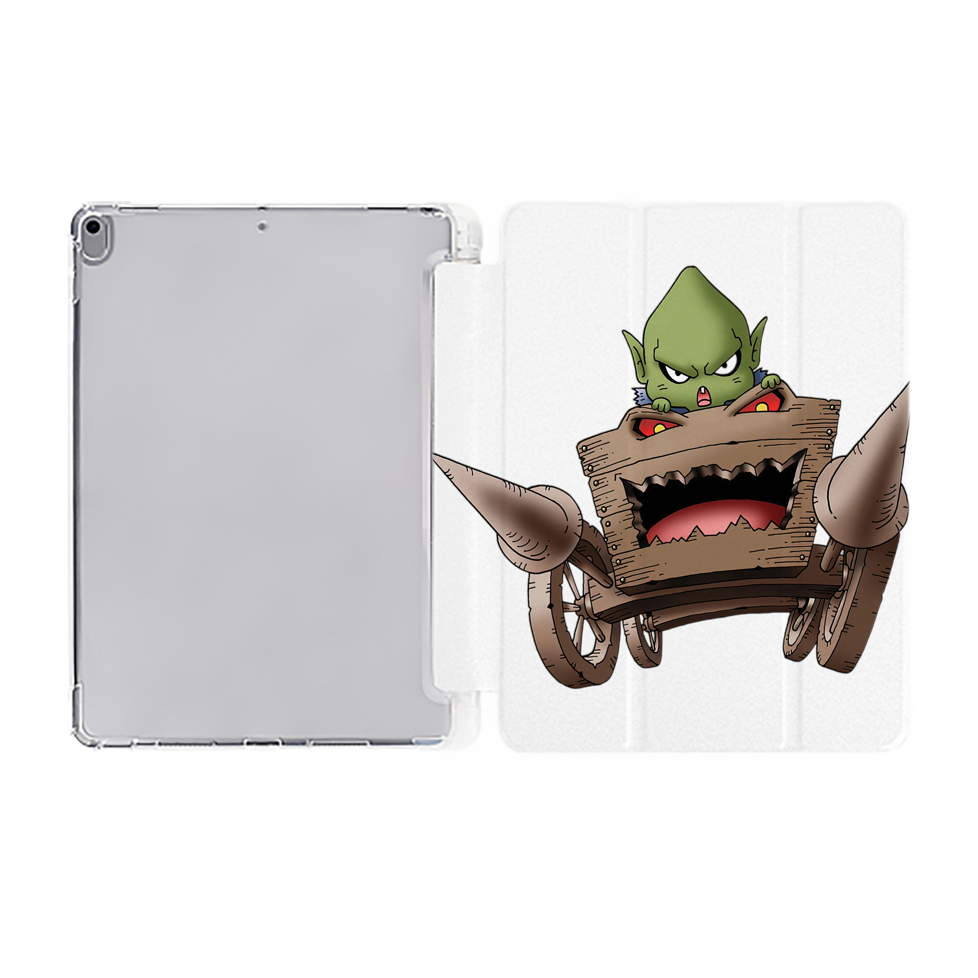 （画像用） ドラゴンクエスト Doragon Kuesuto Dragon Quest IPad ケース ペン収納付き 三つ折りスタンド PUレザー×シリコン 対応機種9.5/10.5/10.9インチ